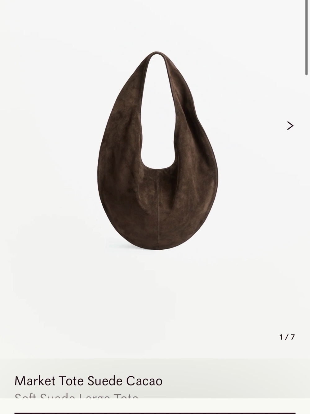 MAEDEN Dark Brown Suede Hobo Shoulder Bag MARKET TOTE cacao $695 SOLD OUT